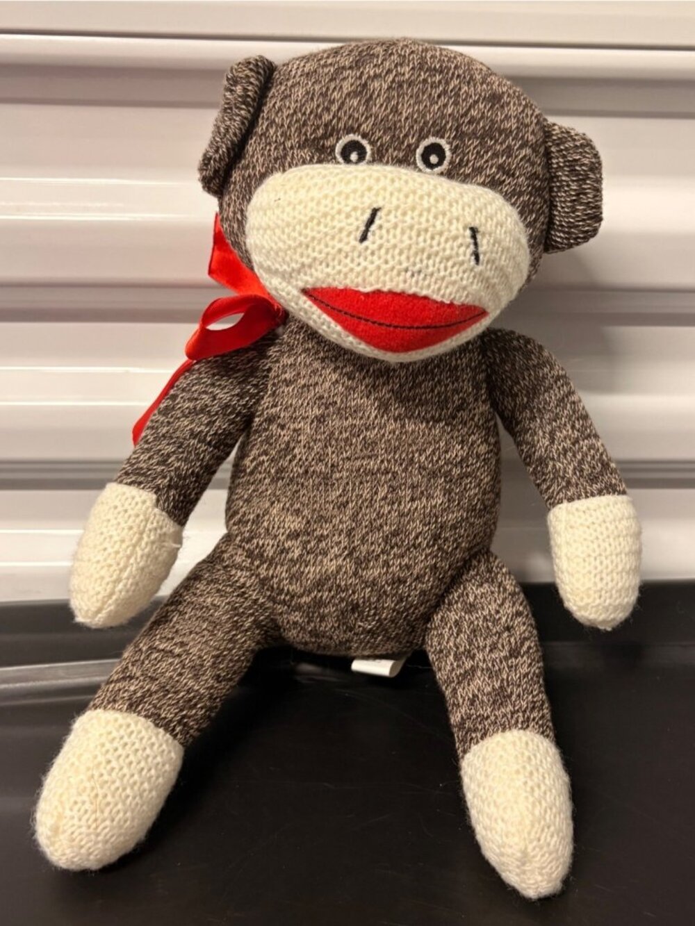 James Patrick Progressive Plush Sock Monkey 2016 Toy Red Bow Stuffed Animal 11"